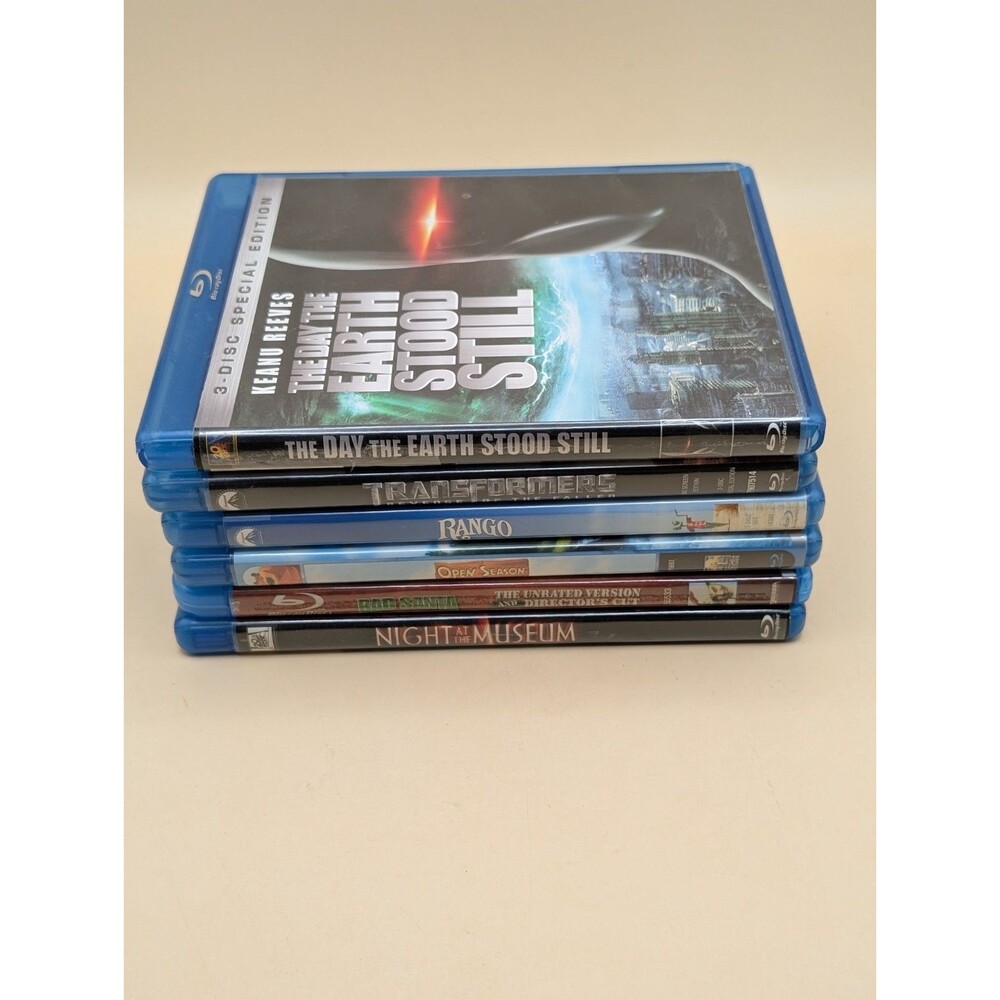 Blu-ray Movie Lot of 6: Transformers Range Night at the Museum Bad Santa